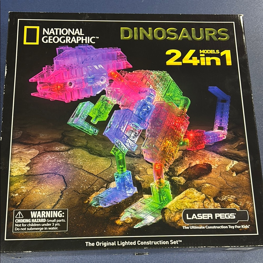 National Geographic Laser Pegs Dinosaurs Set, NIB